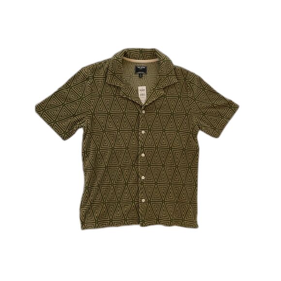Todd Snyder Terry Jacquard Cabana Polo Shirt in Green Leaf (Size Small) - Picture 2 of 4
